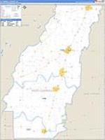 W. Carroll Parish (), La Carrier Route Wall Map